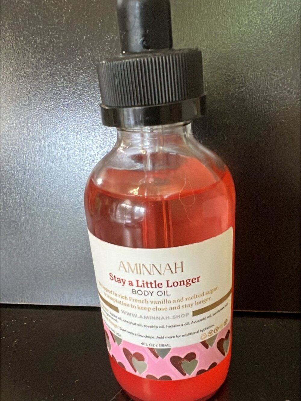 Aminnah Stay a Little Longer Body Hydration 4oz New